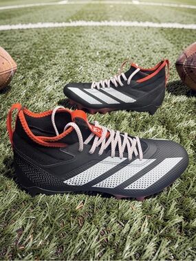 Adidas Adizero Miami Hurricanes Football Cleats Black Orange Mens 13.5 BNWOB